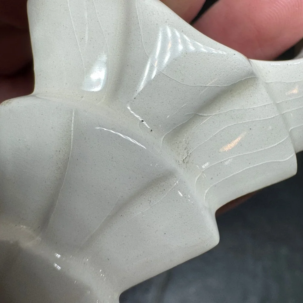 Vintage Ceramic Christmas Napkin Rings Angel and Christmas Tree White Yellow Set